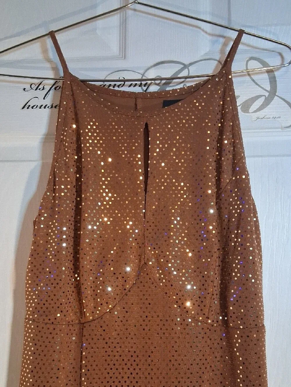 Sequin Maxi Dress in Copper - Women
